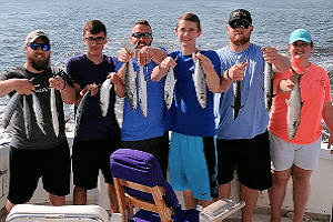 Lots of excellent Spanish Mackerel on an Outer Banks near shore fishing charter.
